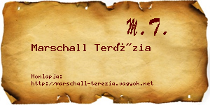 Marschall Terézia névjegykártya